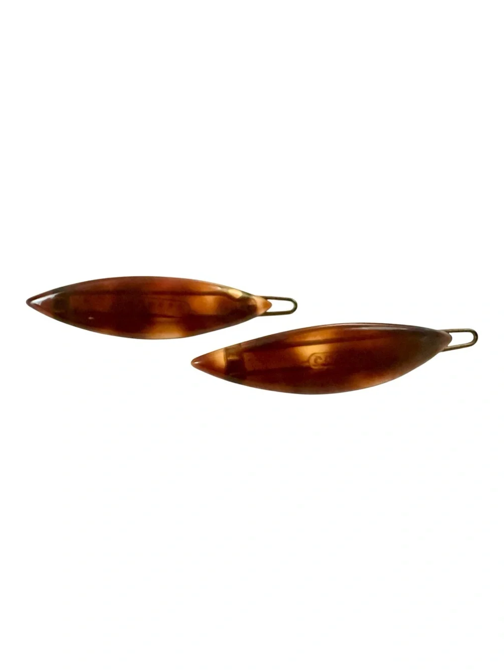 1960’s‎ Tortoiseshell French Hair Clips with Wire Back, Handmade in France